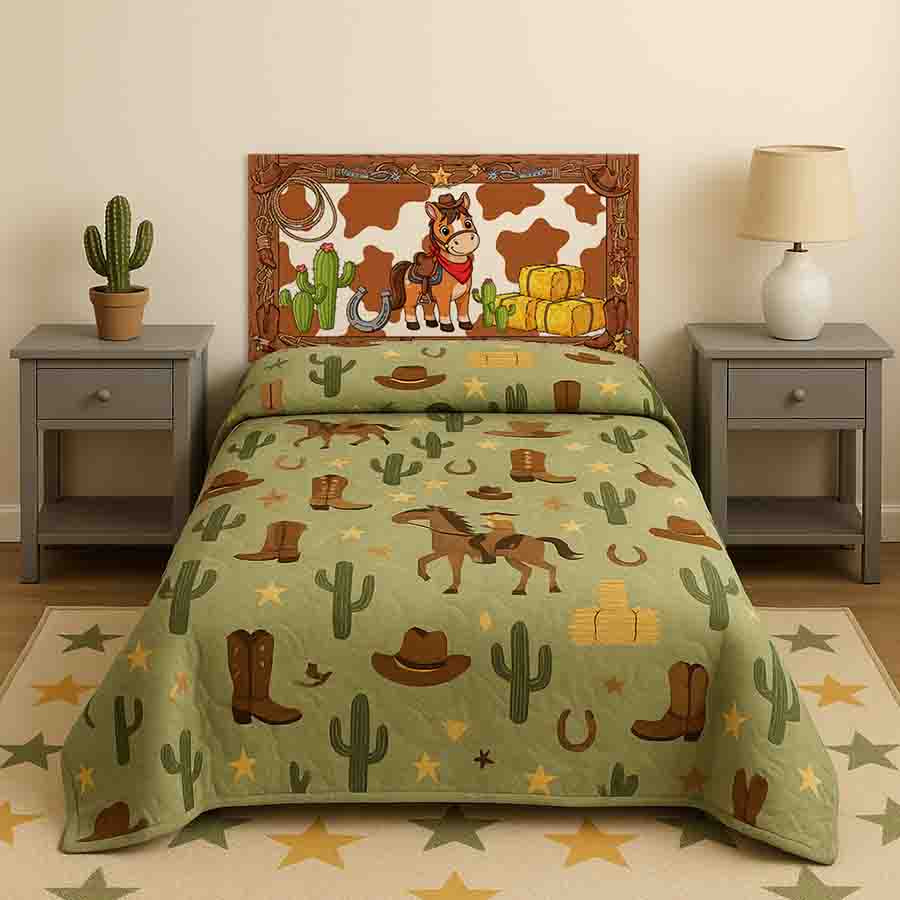 Cabeceras vaqueros para camas de niño modernas Corcel Sheriff