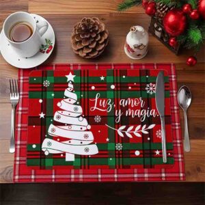 Manteles navideños individuales Mágicos deseos Mod. Luz, amor y magia