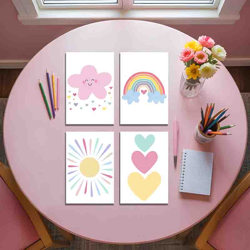 Set 4 Cuadros Infantiles para Cuarto de Bebé MDF con Vinil - Imagen 5