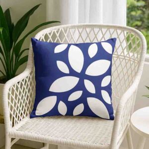 Fundas para cojines de sala Modernas Azul Marino y Blanco Mod.3