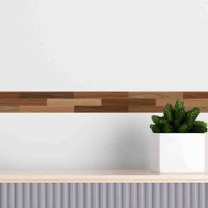Cenefa adhesiva madera oscura en vinil para decoración