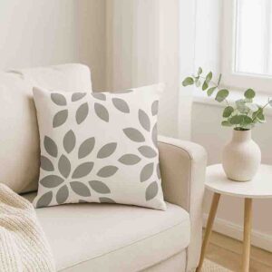 Fundas Cojines Gris Blanco Estilo Nórdico Minimalista Mod.1