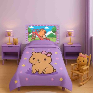 Cabeceras modernas de capibara para niñas cuarto Capidiversión