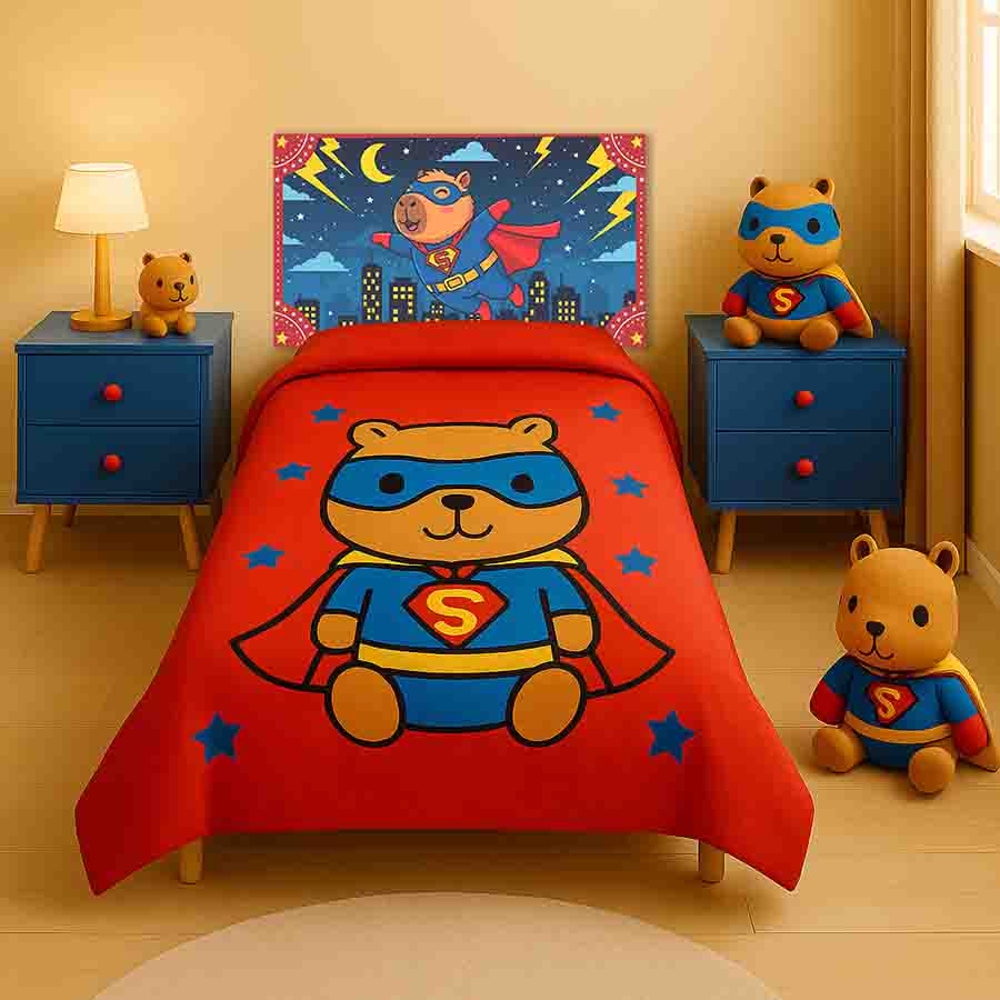 Cabeceras infantiles de capibara para niños cuarto SuperCapi