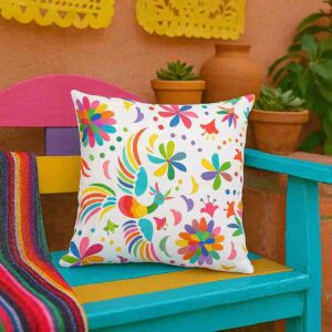 Fundas para cojines de sala Arte Mexicano Otomí Colorido Mod.3