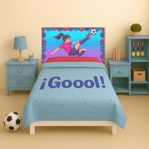 Cabecera infantil individual de futbol Chica en Juego