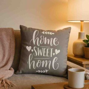 Fundas para cojines de sala Gris y Blanco sweet home Mod.3