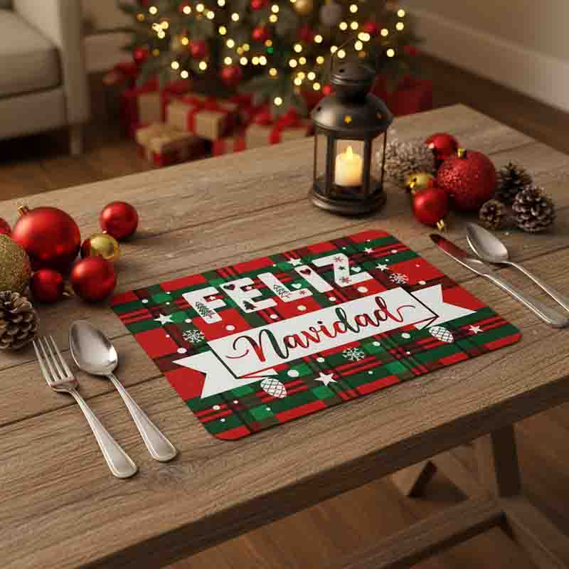 Manteles navideños individuales Mágicos deseos Mod. Feliz Navidad