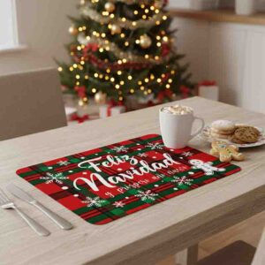 Manteles navideños individuales Mágicos deseos Mod.  Feliz Navidad y Próspero Año Nuevo