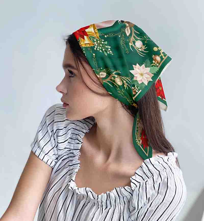 Mascadas para el cuello navideñas regalo económico Renos del bosque - Imagen 2