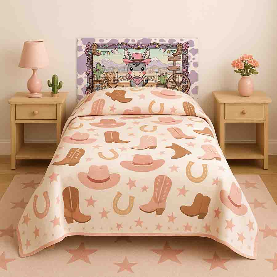 Cabeceras decorativas vaqueras modernas para niñas Sonrisa Vaquera