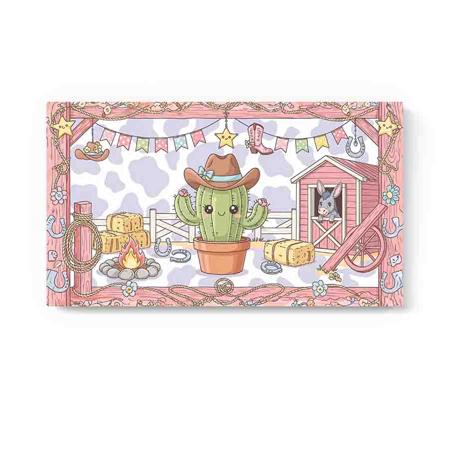 Cabeceras vaqueras para camas individuales de niña Cactus del Rancho - Imagen 2