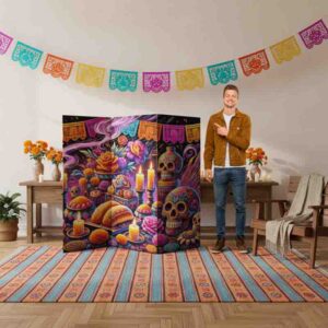 Biombo de madera decorativo dia de muertos Mod. Altar Celestial