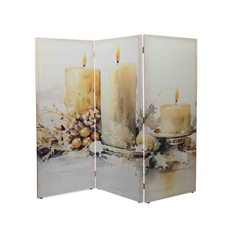 Biombo plegable decorativo navideño Calidez en Nochebuena - Imagen 4