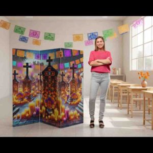 Biombos plegables decorativo dia de muertos Mod. Caminata de Almas