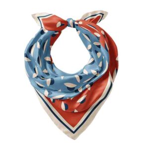 Mascada roja y azul para mujer estilo moderno elegante Carmina