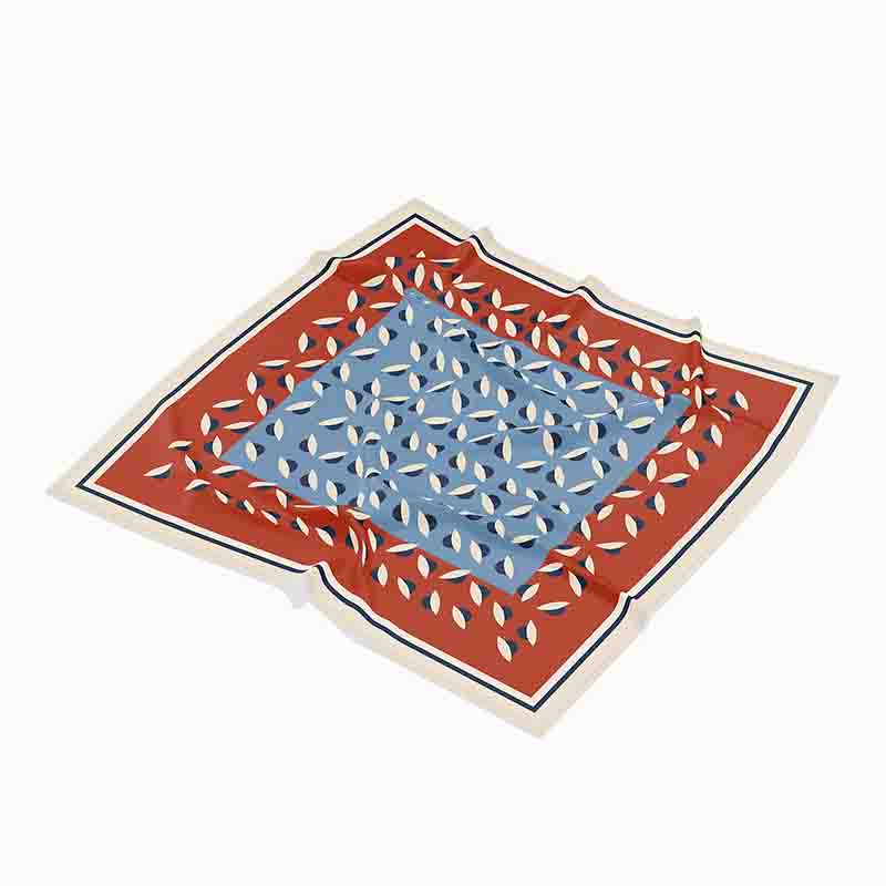 Mascada roja y azul para mujer estilo moderno elegante Carmina - Imagen 4