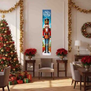 Decoraciones de puerta Navidad posters resistentes Cascanueces