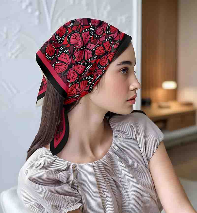 Preciosa Mascada de mariposas mod monarca para mujer