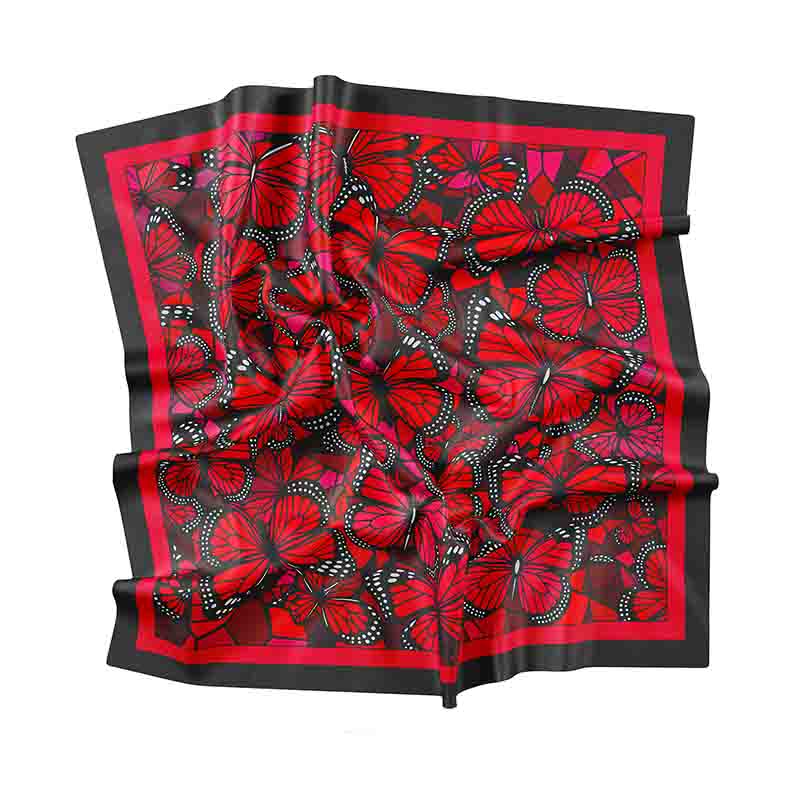 Preciosa Mascada de mariposas mod monarca para mujer - Imagen 3