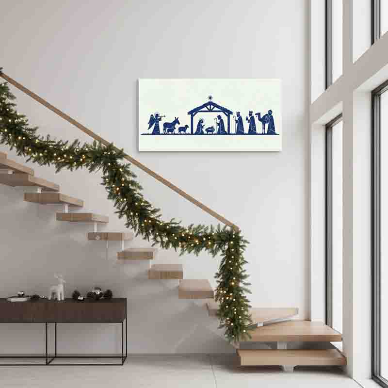Cuadro para sala nacimiento navideños original Estrellas - Imagen 2