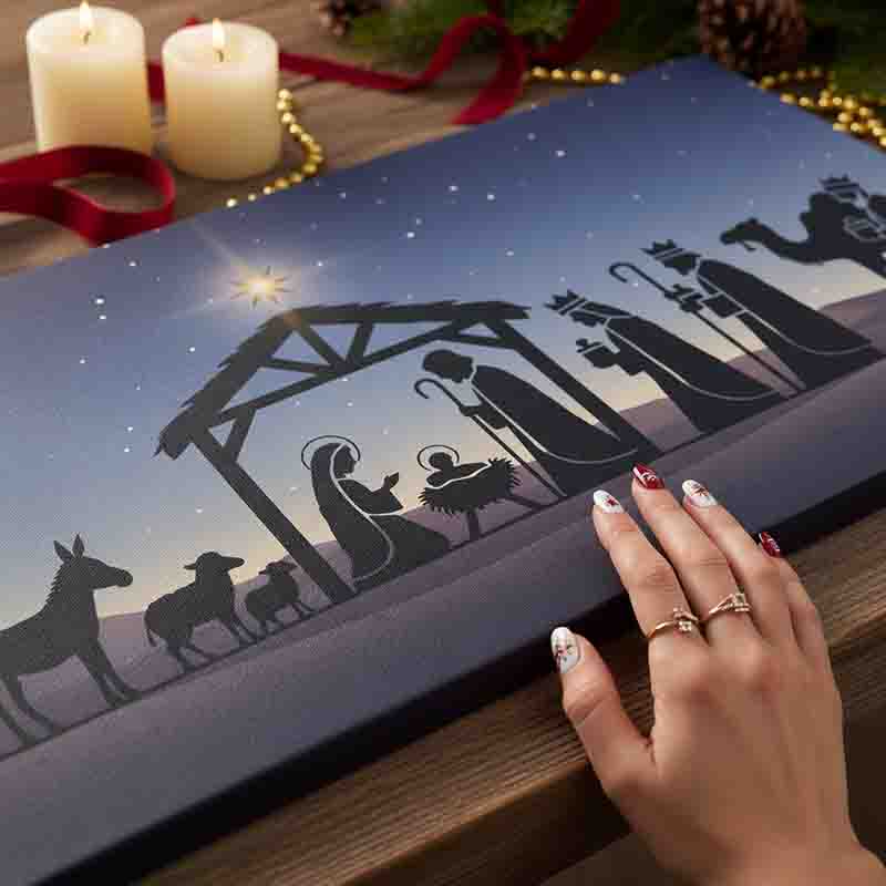 Cuadro decorativo nacimiento navideño moderno Amanecer | SuperCreativa