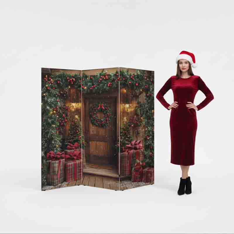 Biombos decorativos plegables navideño Navidad en Madera - Imagen 3