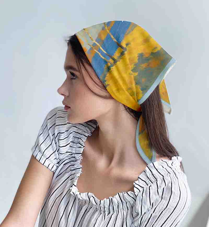 Mascada otoñal para dama Pañuelo para cuello o cabello