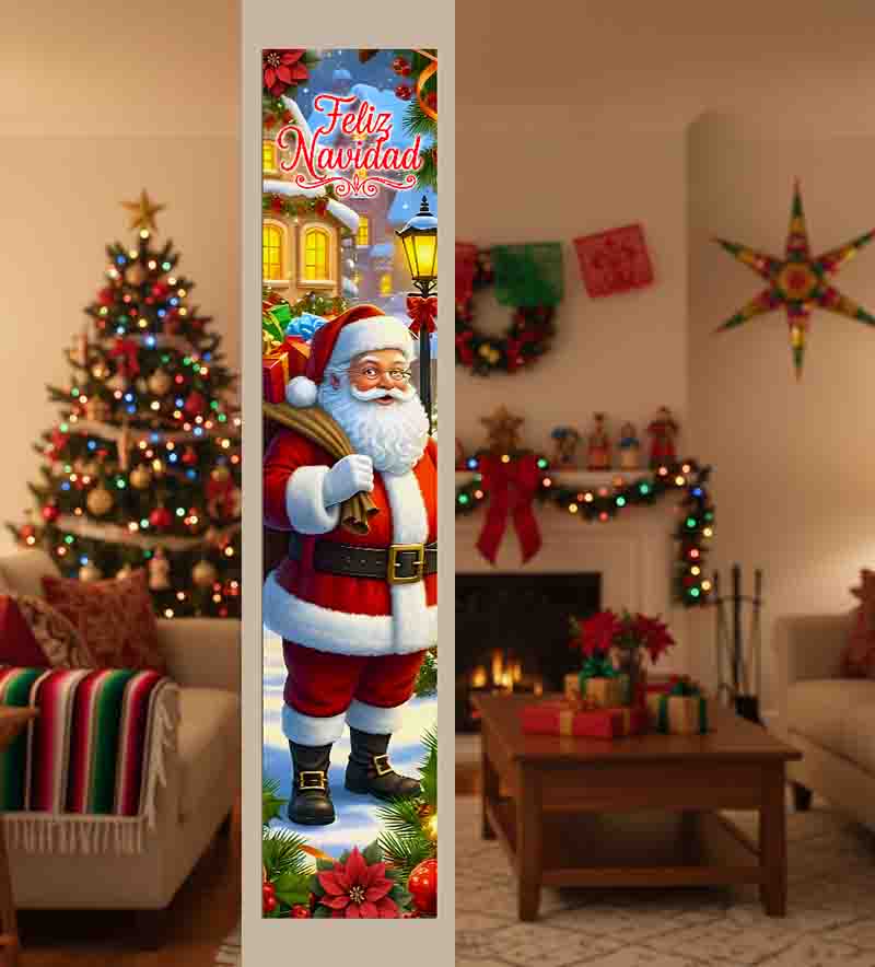 Decoración Navidad adornos festivos elegantes Santa Claus