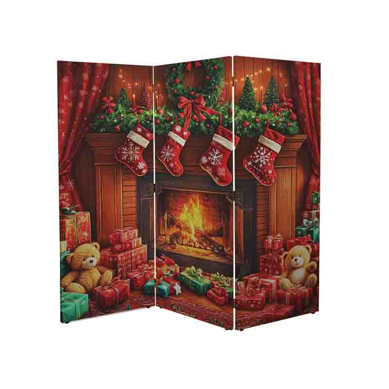 Biombos para dividir espacios plegable navideño Tradición y Alegría - Imagen 4