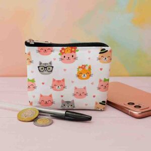 Monederos con diseños de gatos tiernos y juveniles Mod.9