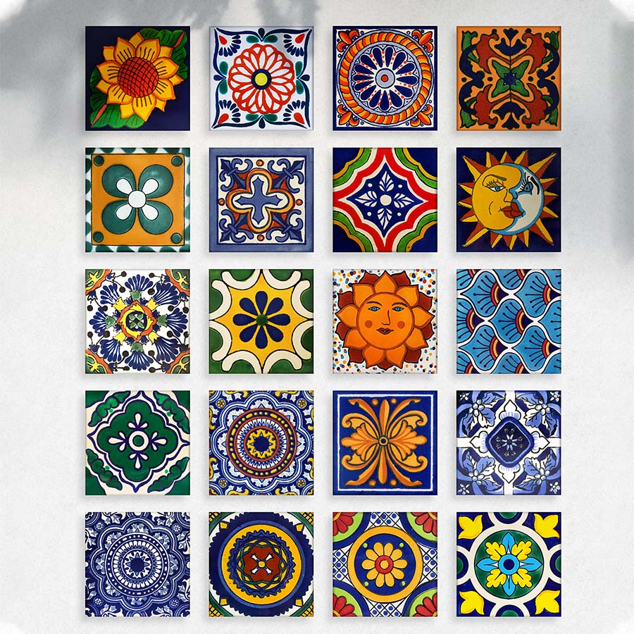 100 Mosaicos Adhesivos Cocina Baño Mod Artesanal Mexicano 10x10 Cm - Imagen 2