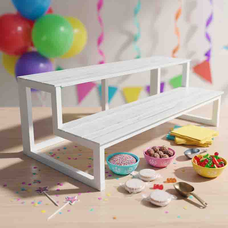 Base Plegable para Mesa de Dulces de MDF con 2 Niveles 80 cm. - Imagen 4