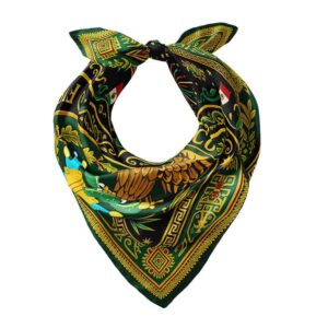 Mascada Mexicana para Mujer Águila y Serpiente 60x60 cm.