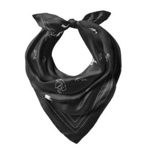 Mascada Modelo Negro Origami con Diseño de Figuras de Papel Blanco y Negro 60x60 cm.