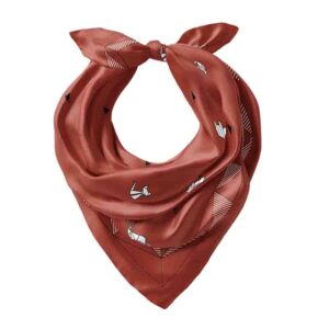 Mascada Modelo Rojo Origame con Diseño de Figuras Origami en Rojo y Blanco 60x60 cm.