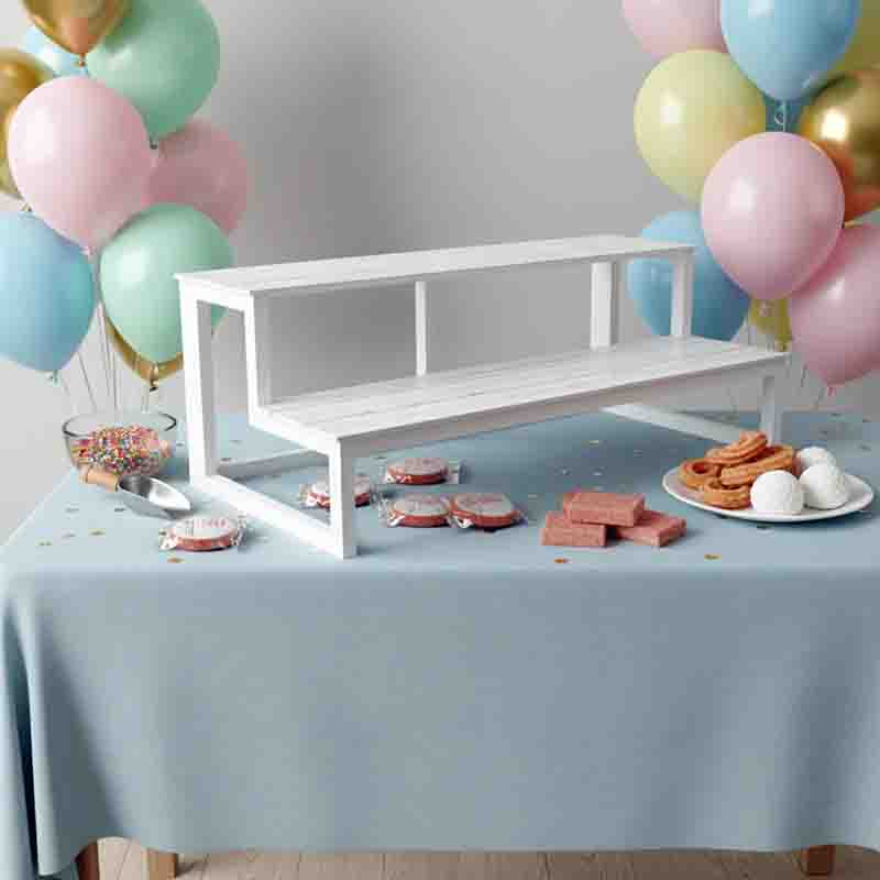 Base Plegable para Mesa de Dulces de MDF con 2 Niveles 80 cm. - Imagen 3
