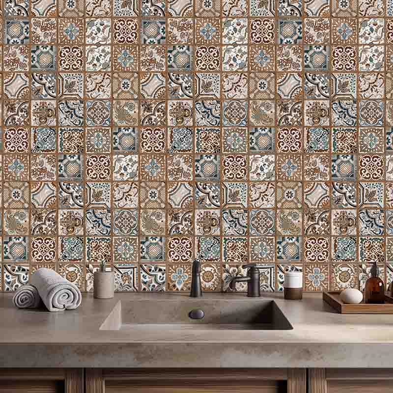 Mosaicos Adhesivos Vinil Estilo Vintage Para Cocina 10pz. - Imagen 11