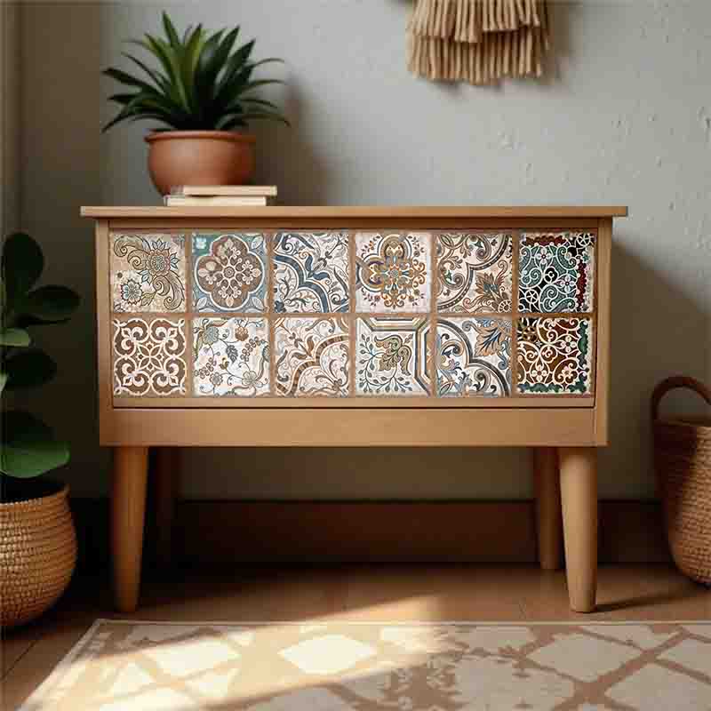 Mosaicos Adhesivos Vinil Estilo Vintage Para Cocina 10pz. - Imagen 12