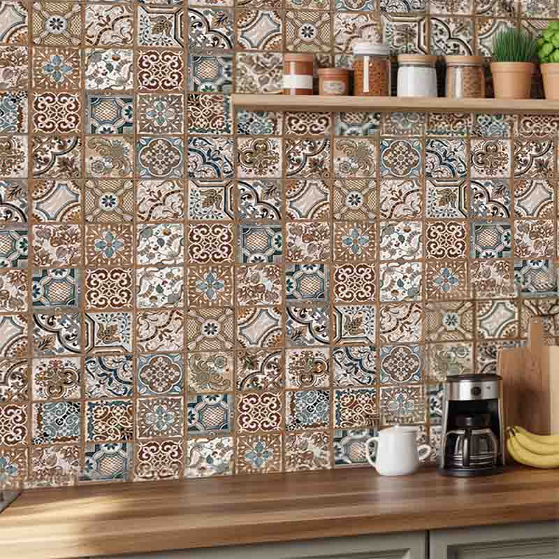 Mosaicos Adhesivos Vinil Estilo Vintage Para Cocina 10pz. - Imagen 13
