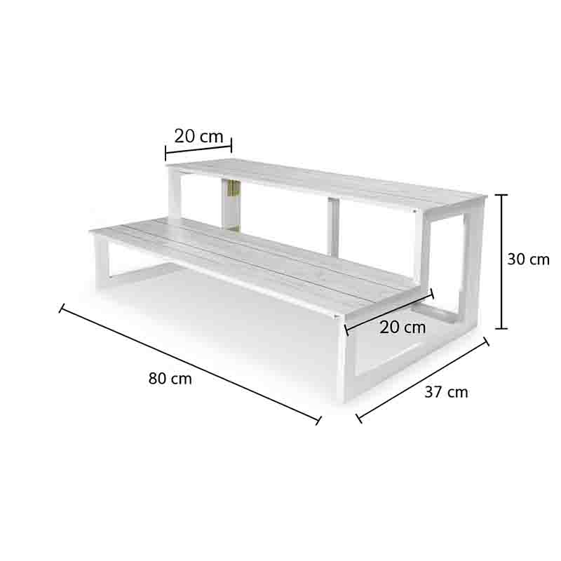 Base Plegable para Mesa de Dulces de MDF con 2 Niveles 80 cm. - Imagen 2