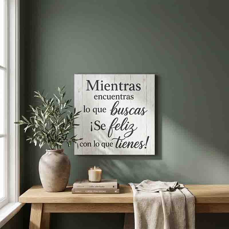 Cuadro Decorativo con Frase Motivacional en MDF 30x30 cm para Hogar y Oficina. - Imagen 3