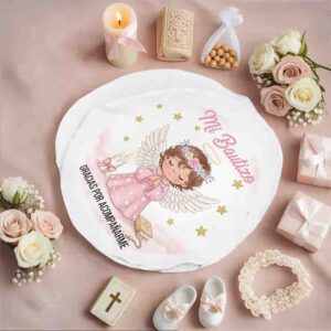 Tortillero de Tela para Bautizo de Niña Decorativo.