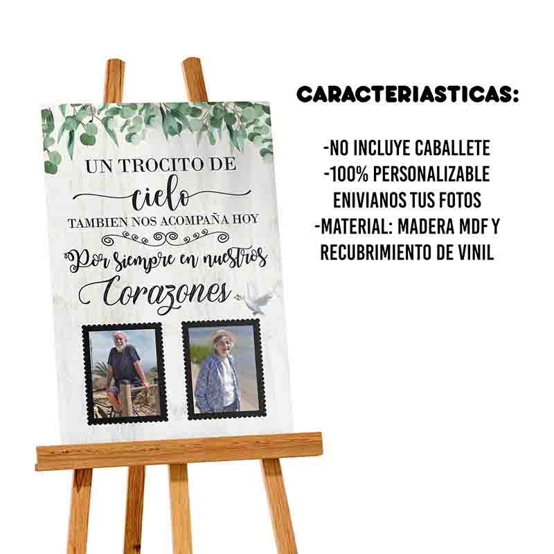 Letrero de Recuerdo para Fiestas Familiares Modelo Madera Blanca. - Imagen 2