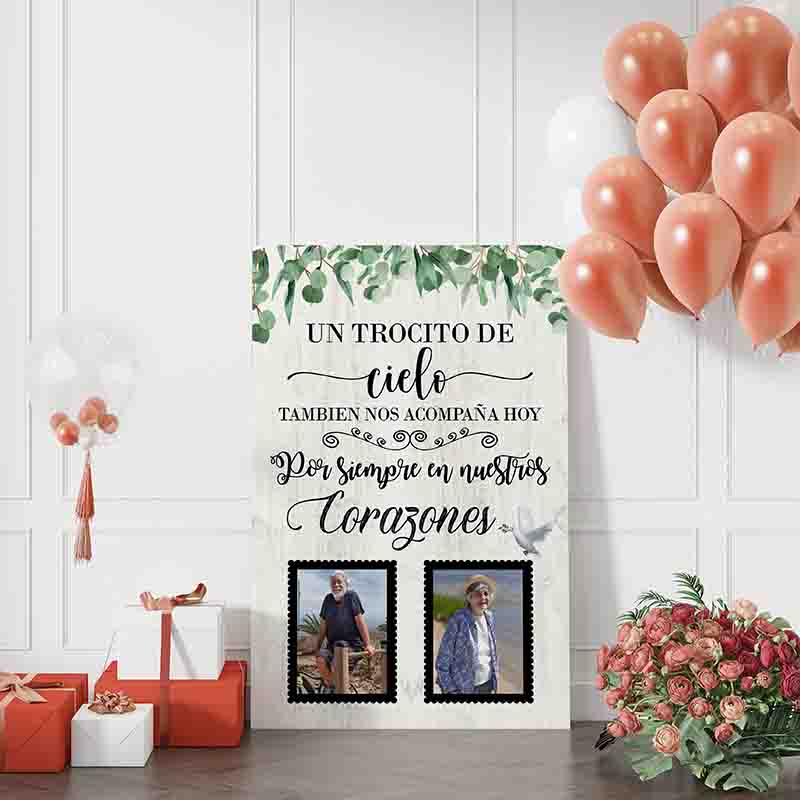 Letrero de Recuerdo para Fiestas Familiares Modelo Madera Blanca. - Imagen 4