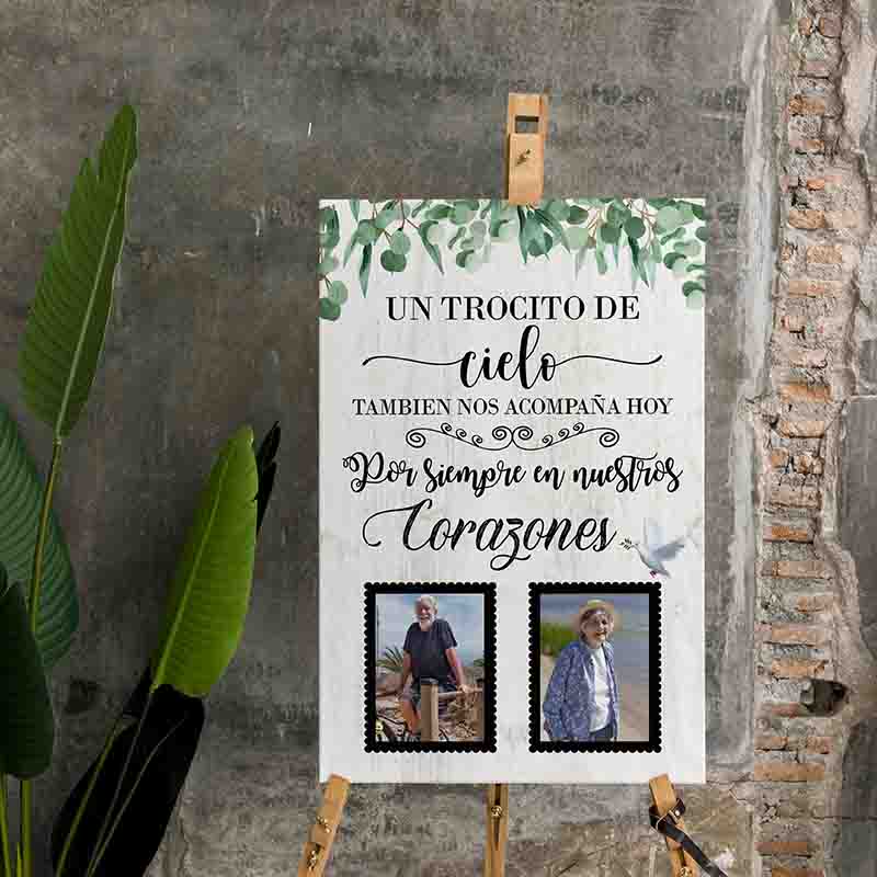 Letrero de Recuerdo para Fiestas Familiares Modelo Madera Blanca. - Imagen 5