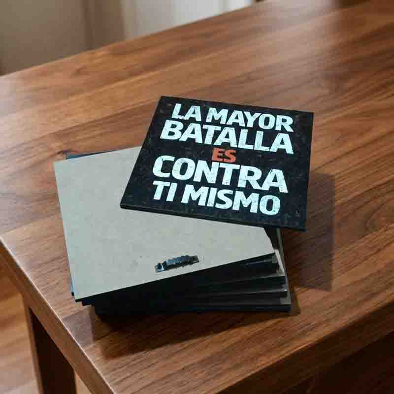 Set de 12 Cuadros Motivacionales de MDF 20x20 cm para Oficina, Gimnasio y Hogar. - Imagen 4