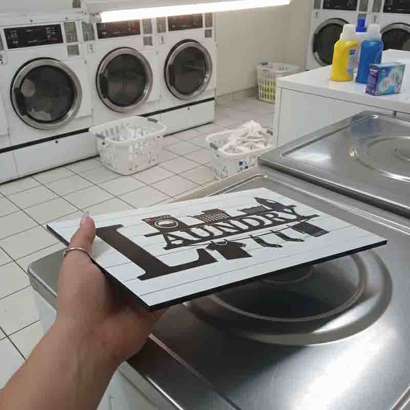 Letrero Decorativo Laundry para Lavandería Farmhouse 30x20 cm. - Imagen 3