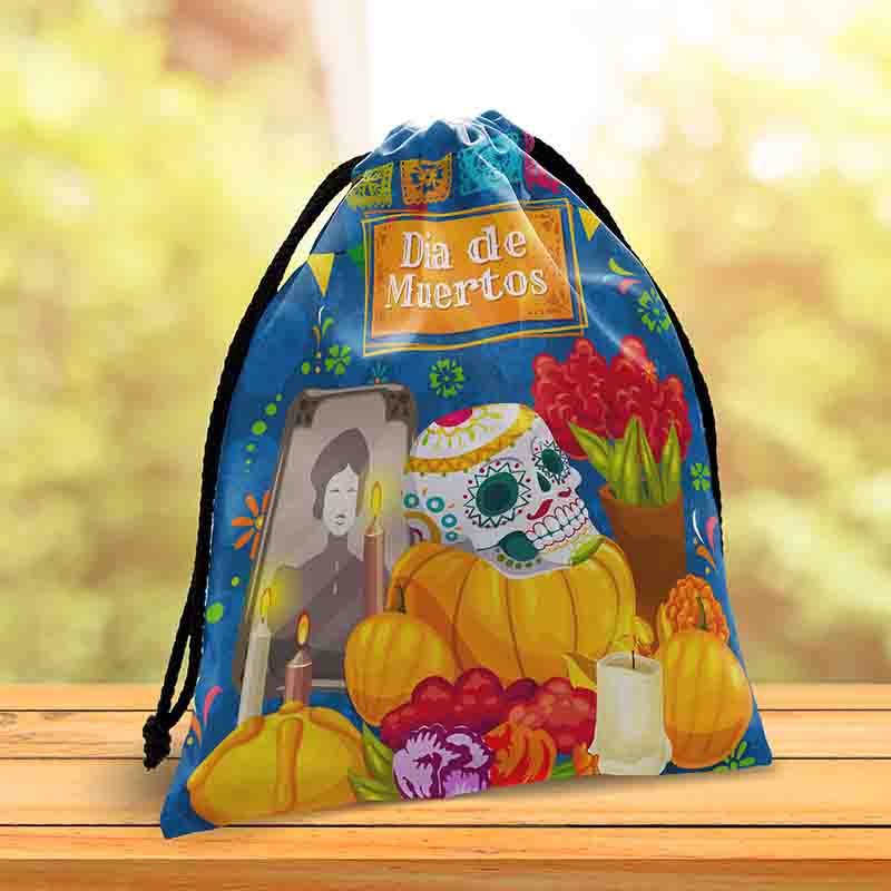 10 Dulceros de Calaveras para Día de Muertos 24x20 cm, Bolsitas de Tela Lavables para Dulces, Recuerdos y Fiesta Mexicana. - Imagen 6