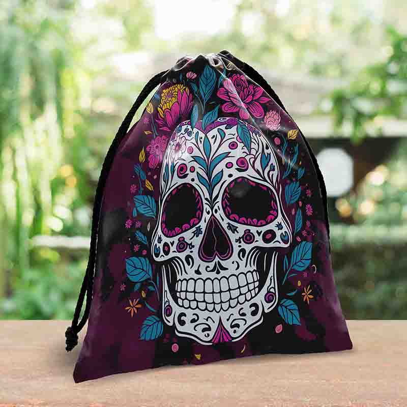 10 Dulceros de Calaveras para Día de Muertos 24x20 cm, Bolsitas de Tela Lavables para Dulces, Recuerdos y Fiesta Mexicana. - Imagen 7